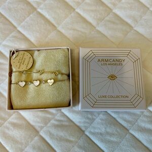 Armcandy Los Angeles Gold Heart Bracelet Set
